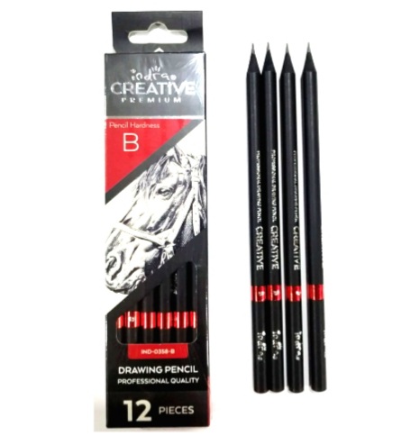 IND0358-1B SET12 LAPIZ DE DIBUJO 1B INDRA CREATIVE $110.00