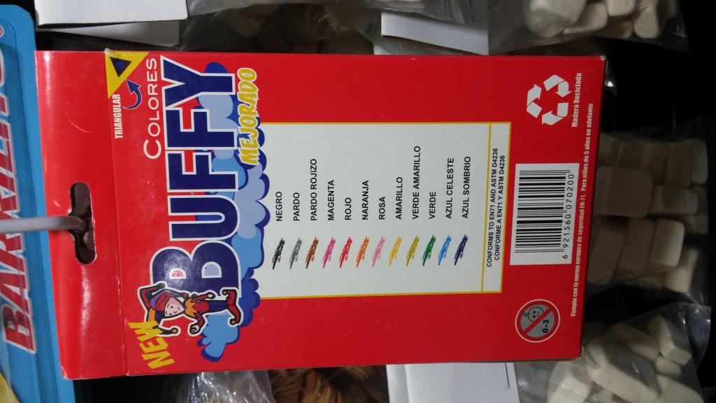 CAJA CON 12 COLORES JUMBO BUFY