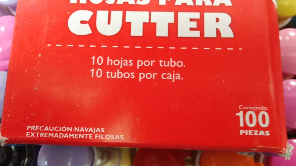 100 NAVAJAS PARA CUTER CHICO MANY