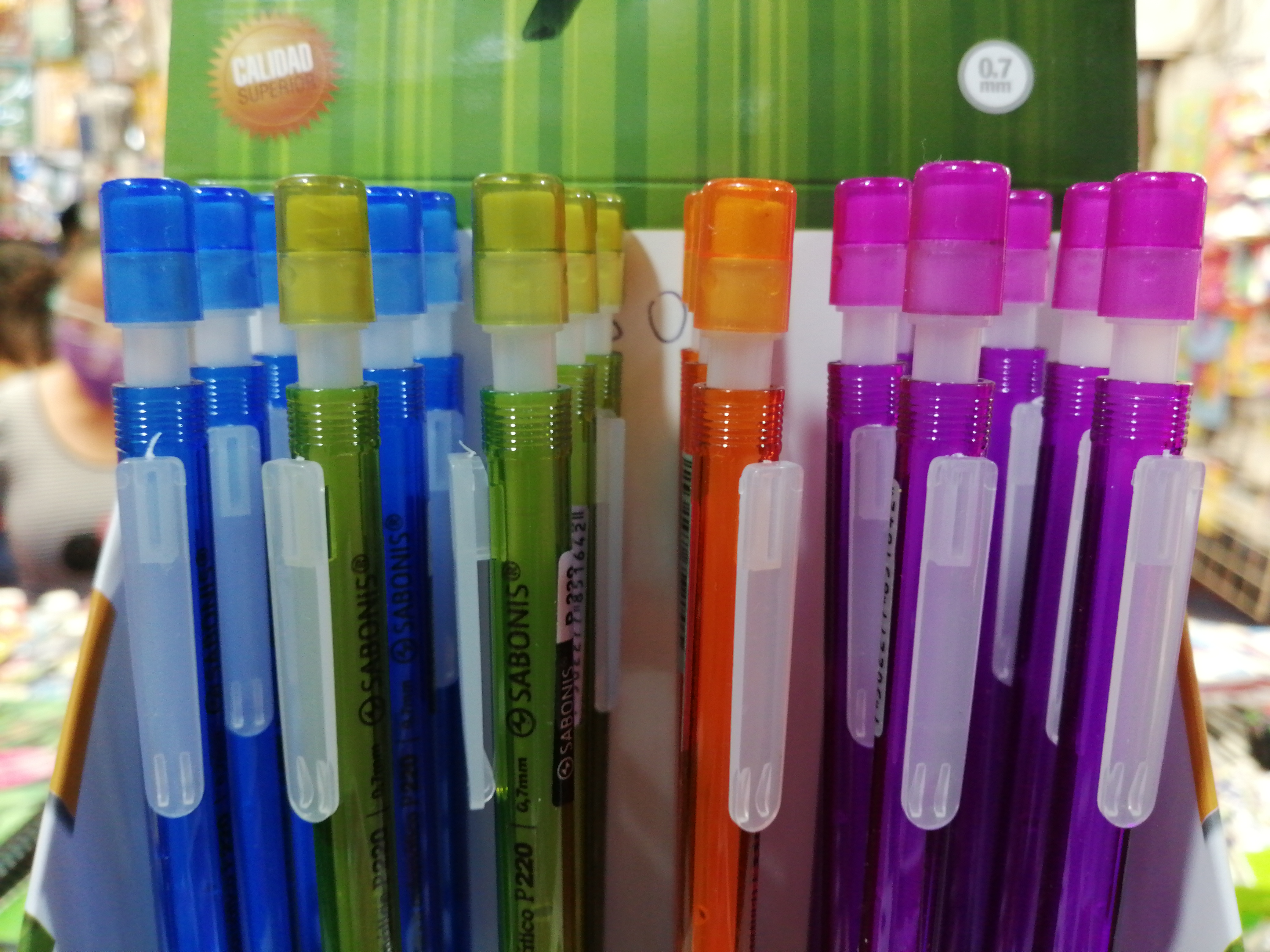 P220 CAJA 24 PORTAMINA LAPICERO BARATO EN 0.5 MM Y EN 0.7 MM