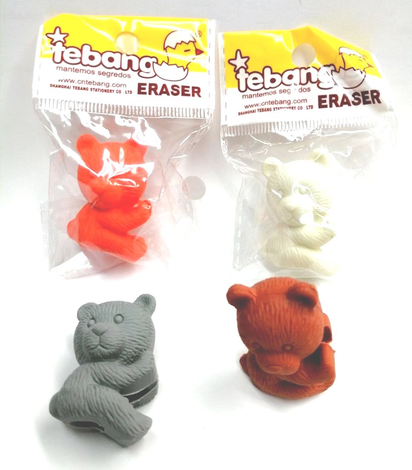 GOMA OSO EN 2 MODELOS CK6-0331 MÍNIMO 24 PIEZAS 03021 $2.50