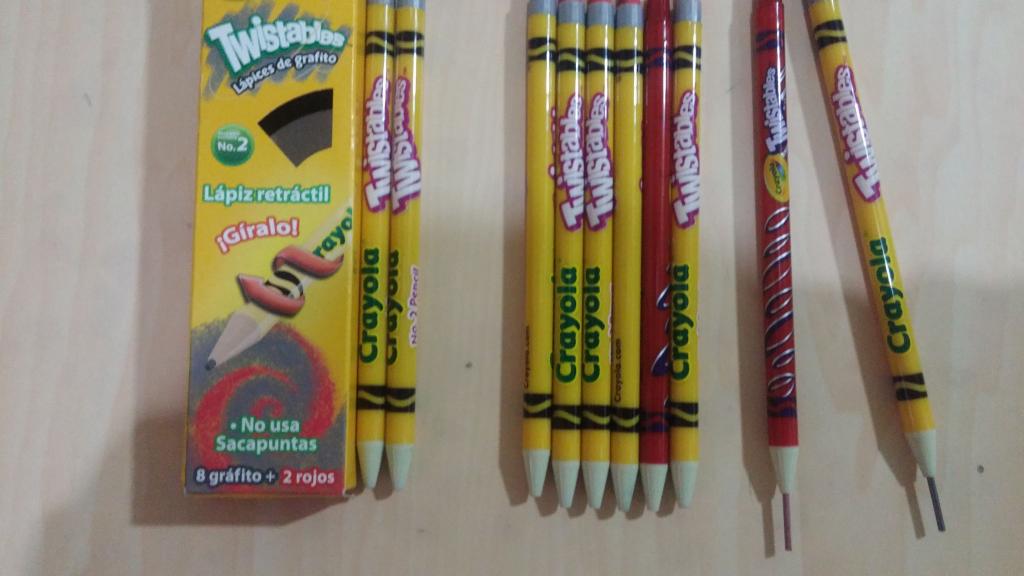 35025 JUEGO DE 10 PIEZAS 8 LAPIZ Y 2 ROJO CARMIN GIRABLE