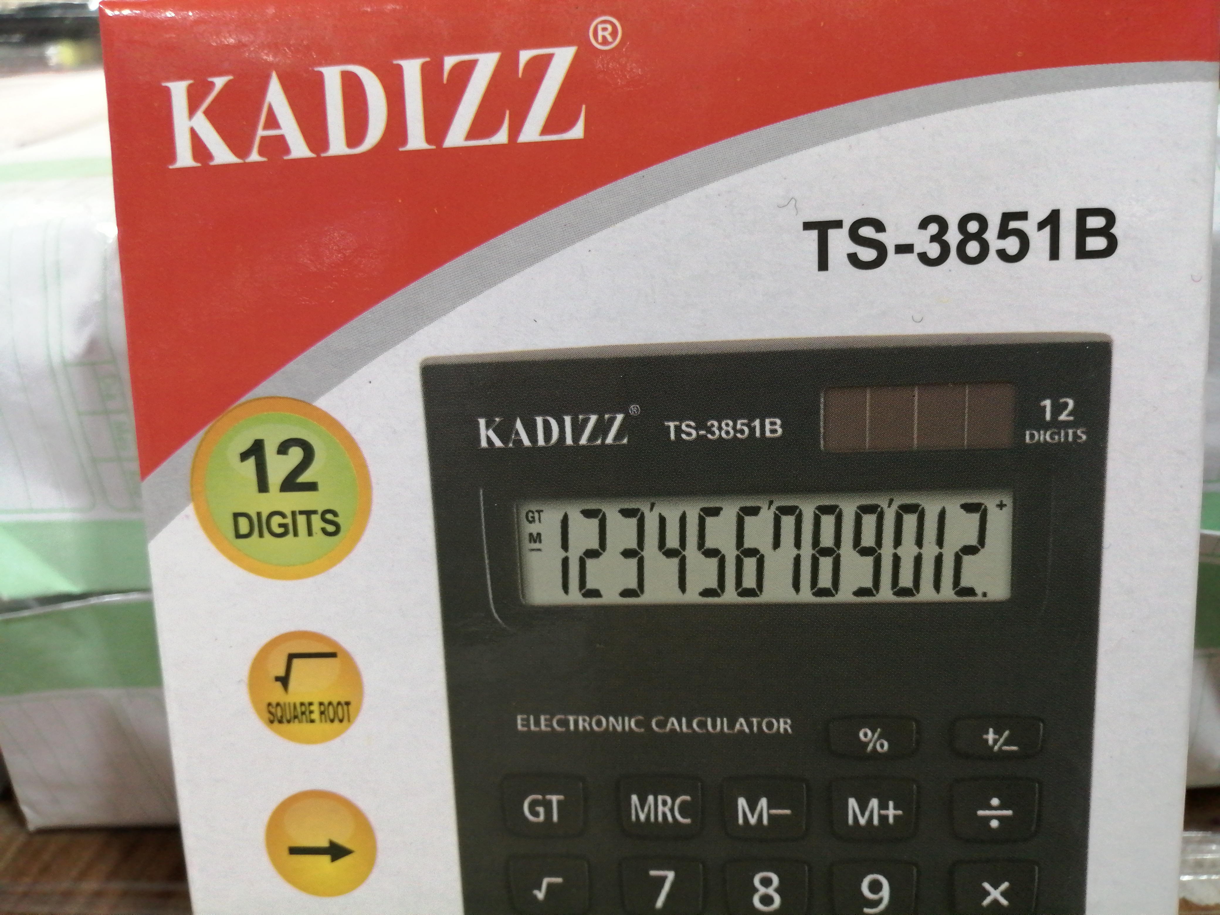 TS3851BCALCULADOR KADIZZ 12 NUMEROS TS3851B 02028 $50.