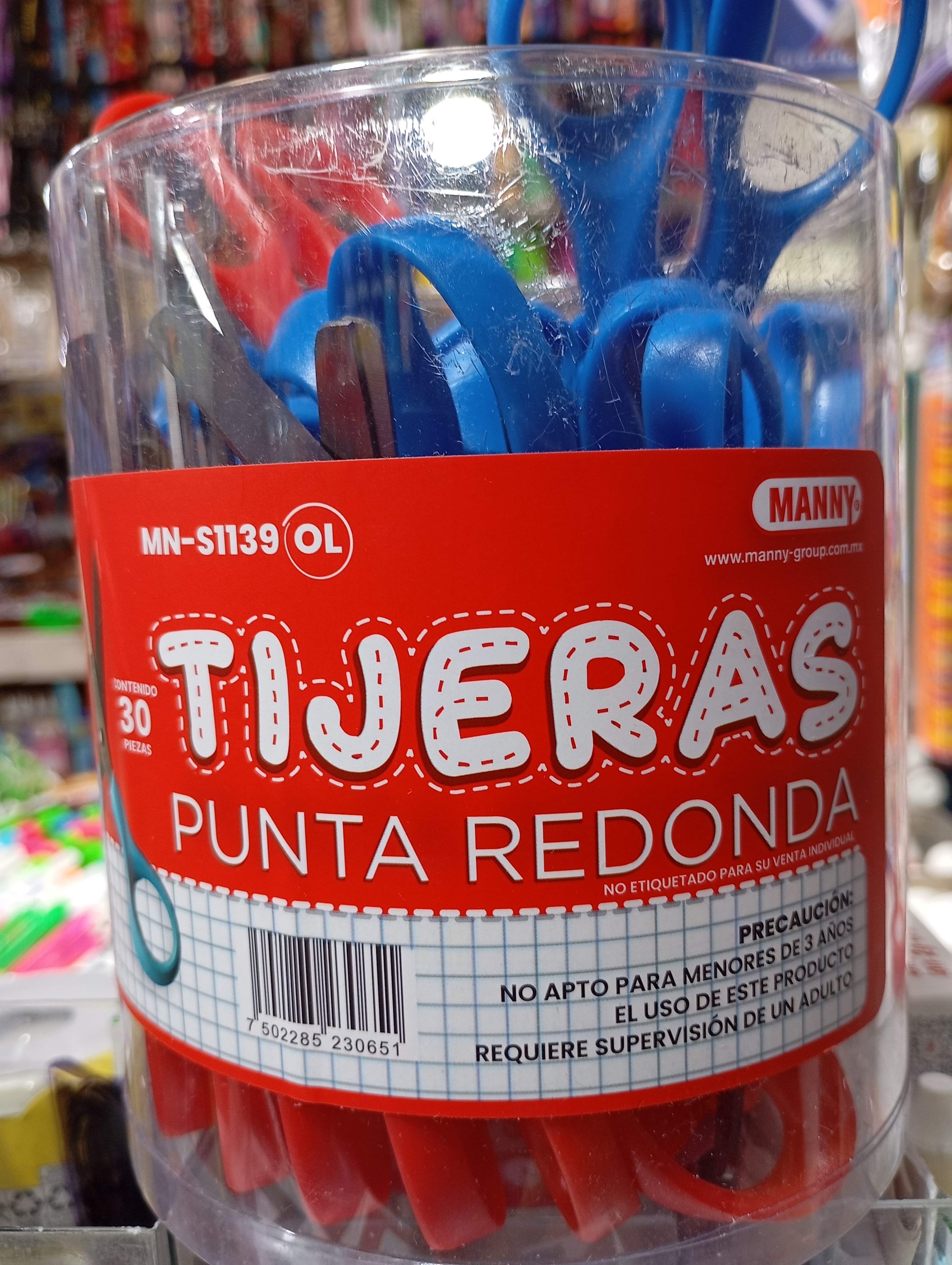 BOTE 30 TIJERAS ESCOLAR MANY MNS1139