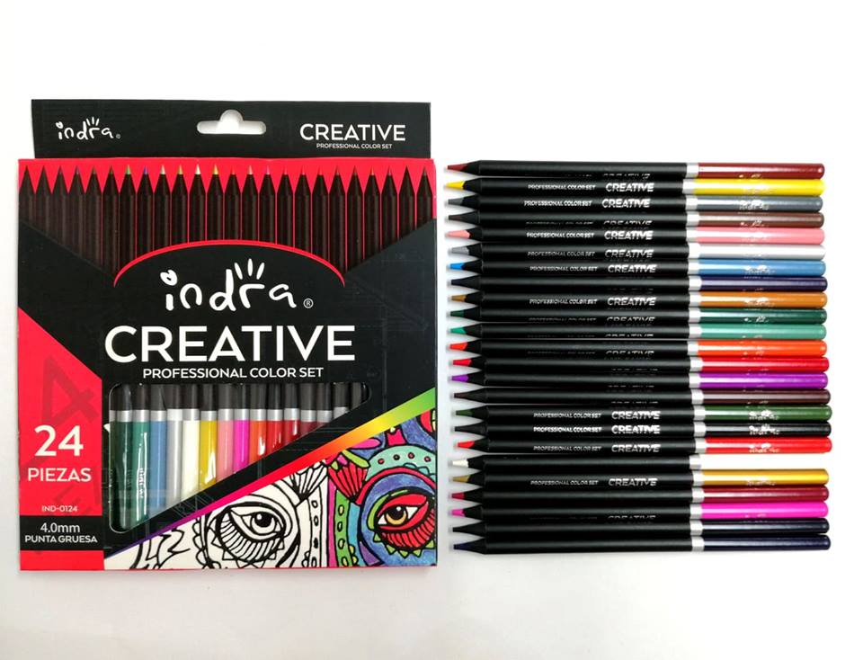 IND0124SET24COLOR PUNTA 4MM CREATIVE $150.00