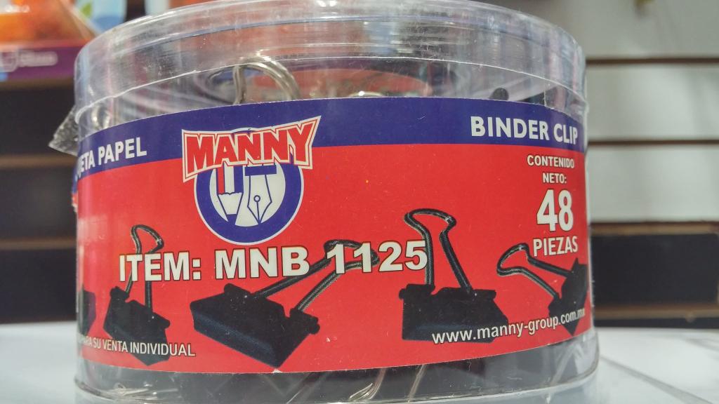 BOTE CON 48 CLIP SUJETA PAPEL 1125 MANY A 53 PESOS CADA BOTE 26014 $53.00