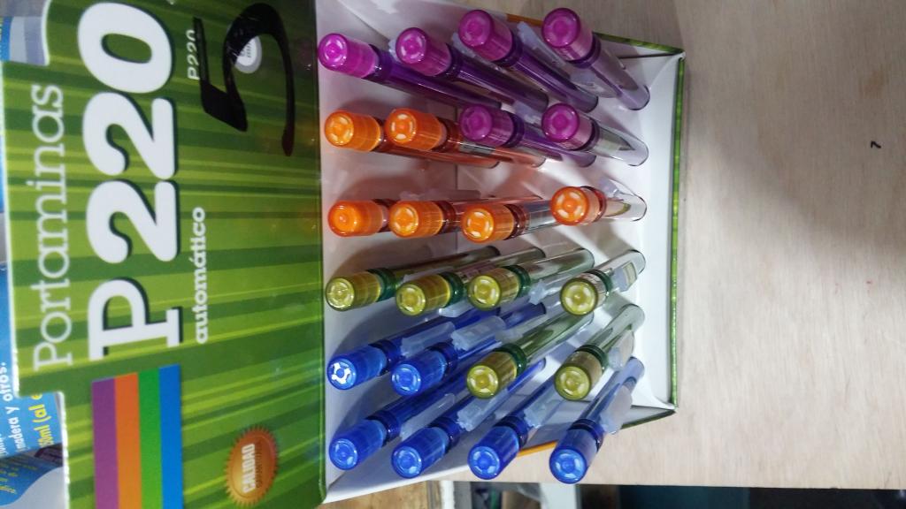 P220 CAJA 24 PORTAMINA LAPICERO BARATO EN 0.5 MM Y EN 0.7 MM