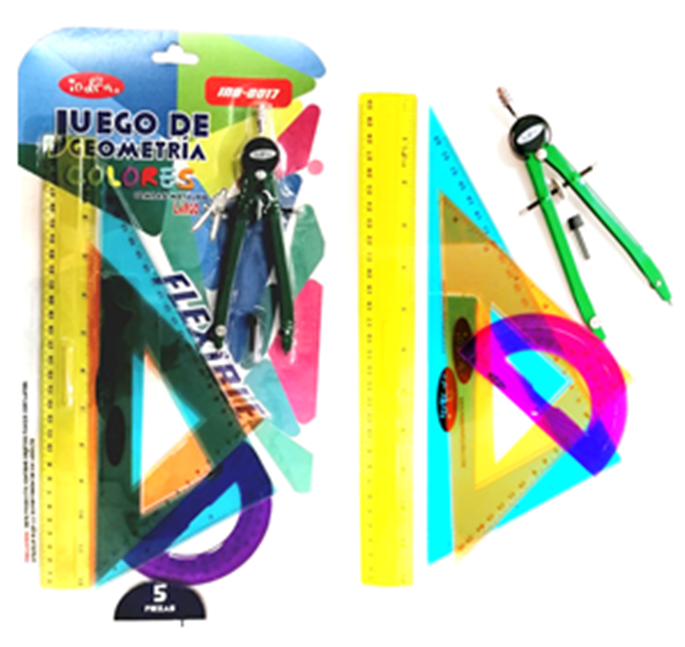 IND0017GEOMETRIA0017 FLEXIBLE COMPAS CORTO IND0017 MÍNIMO 12 JUEGOS 01090 $60.00