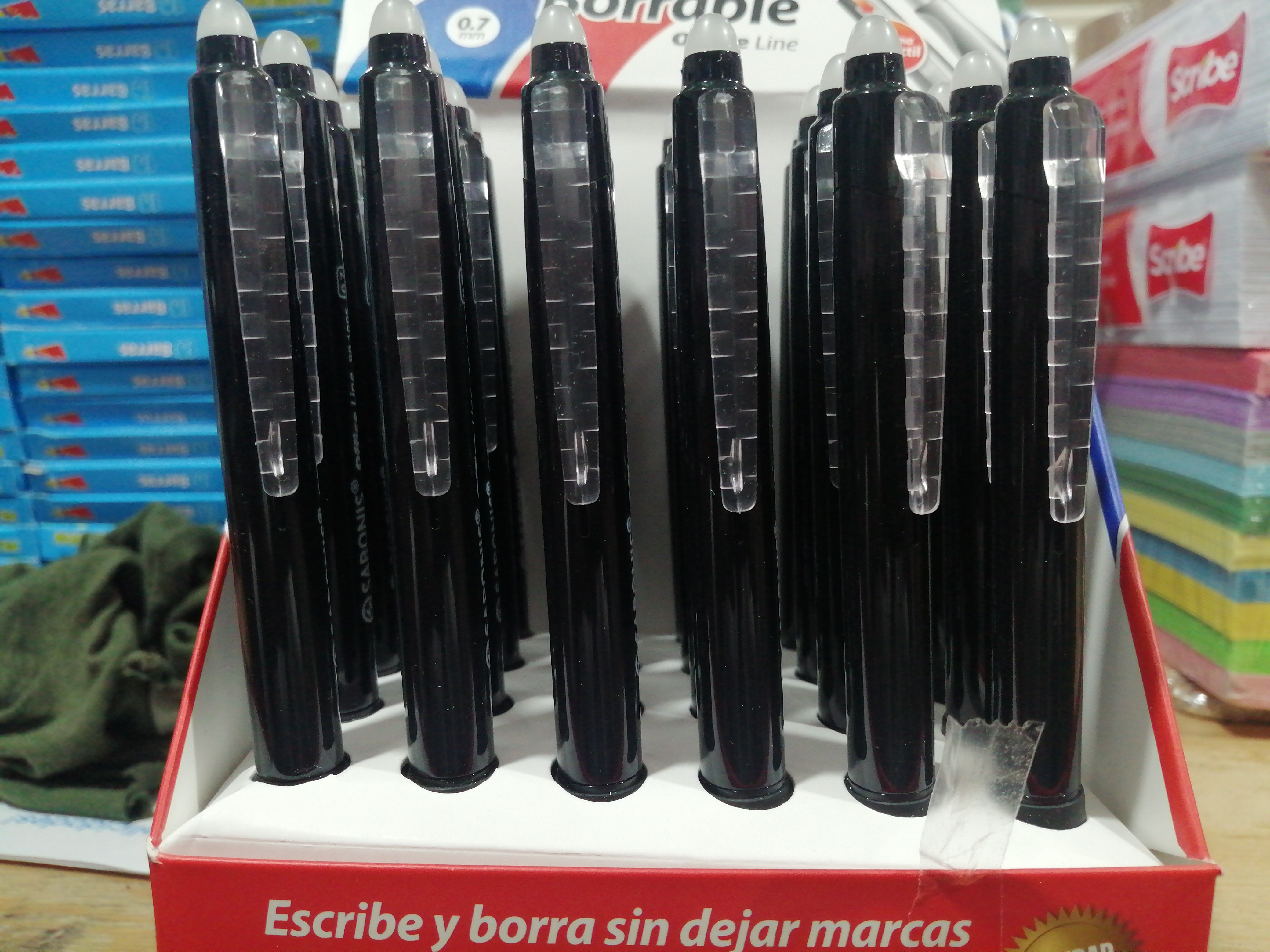 BR1005E CAJA 24 PLUMA BORRABLE RETRACTIL N A R.