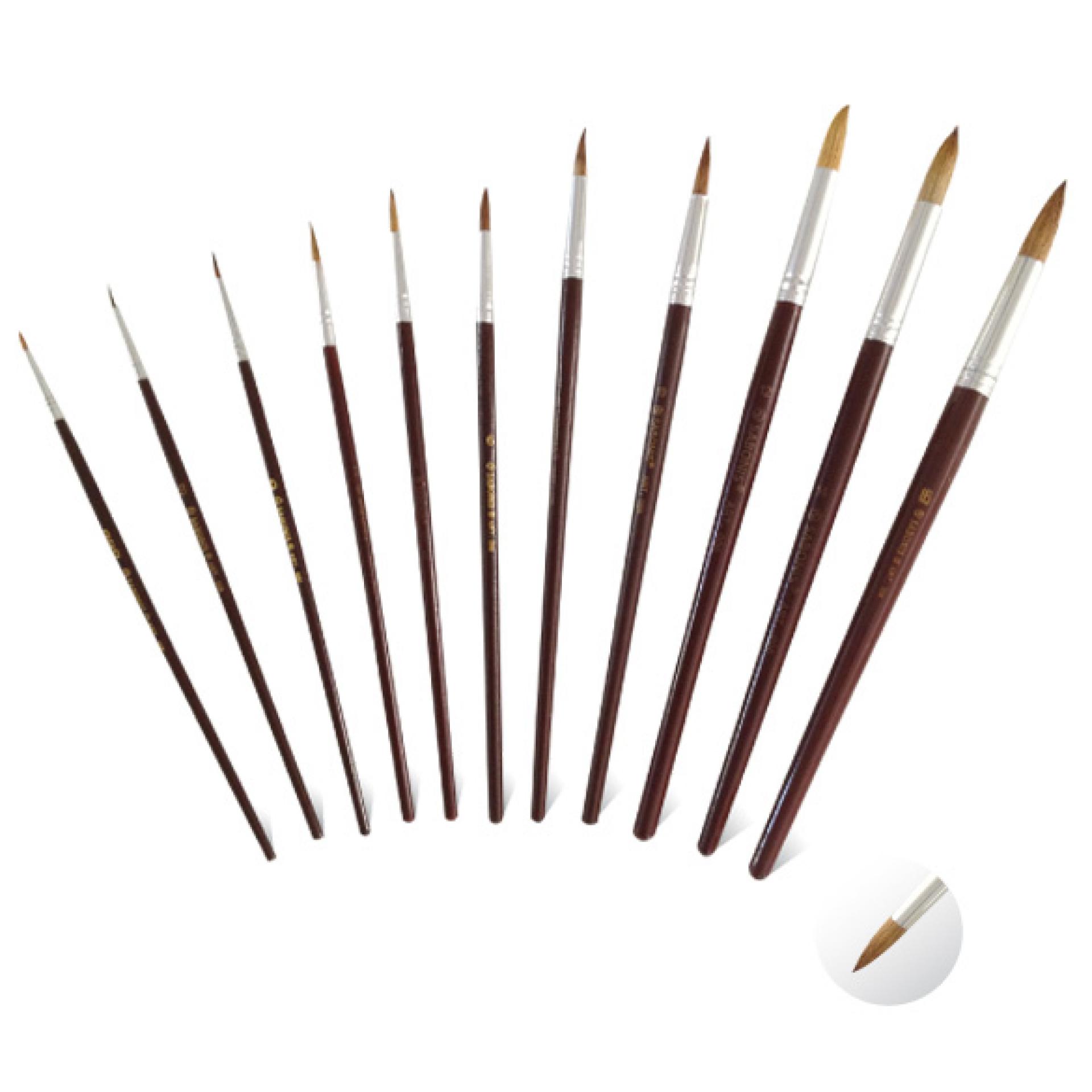 006-4 CAJA 12 PINCEL REDONDO NÚMERO 4