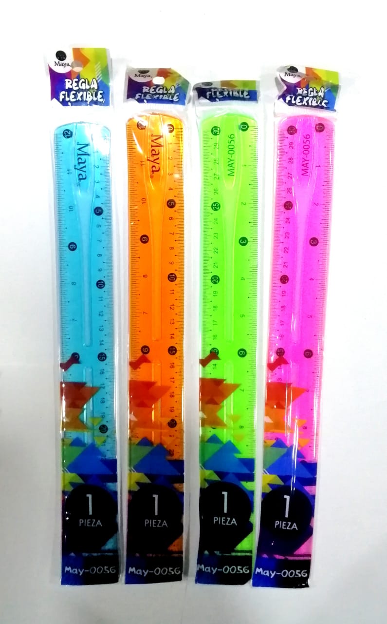 REGLA FLEXIBLE 30 CMS MAY 0056 MÍNIMO 36 REGLAS 60024 $5.50
