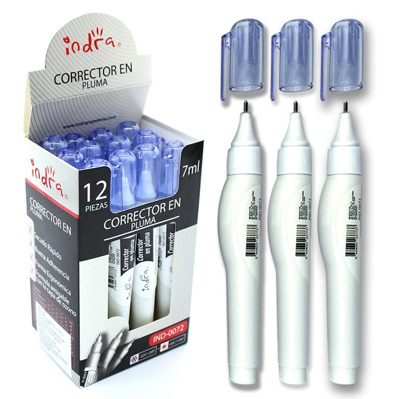 IND0072CORRECTOR LIQUIDO 7ML IND0072 MÍNIMO 12 PIEZAS 01064 $8.50