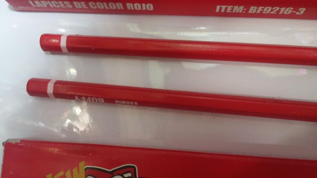 26072 CAJA12 LAPIZ ROJO CARMIN HEXAGONAL O TRIANGULAR