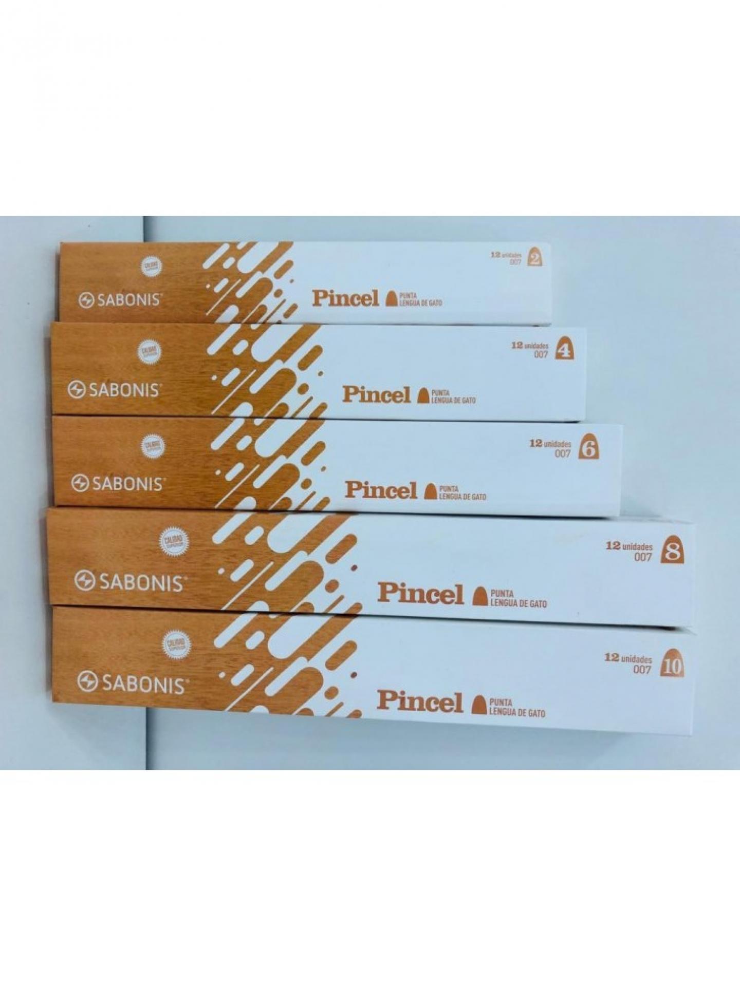 007-8 CAJA CON 12 PINCEL LENGUA DE GATO #8