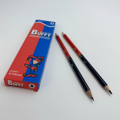 BICOLOR DELGADO HEXAGONAL BUFY CAJA CON 12 PIEZAS