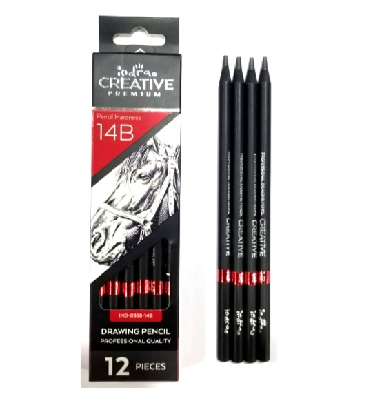 IND0358-14B SET12 LAPIZ DE DIBUJO 14B INDRA CREATIVE CÓDIGO $125.00