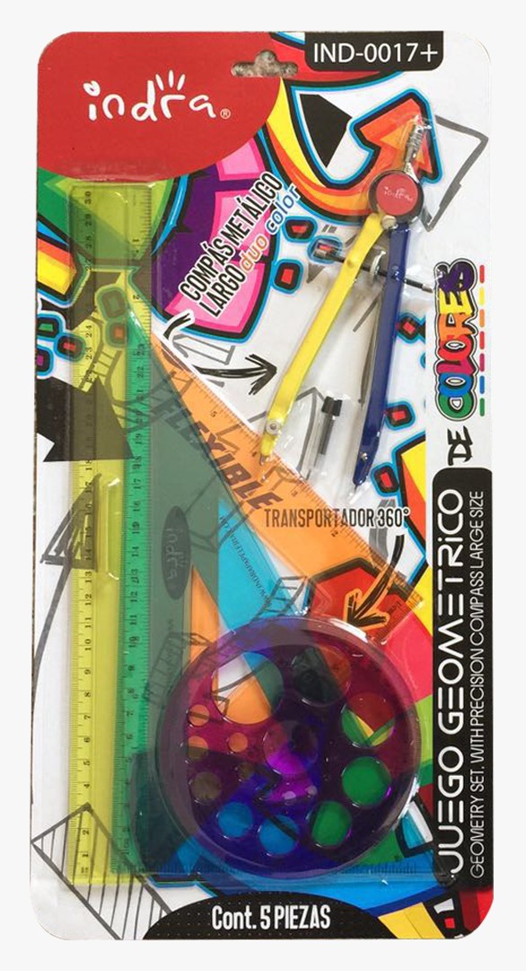 IND0017+GEOMETRIA360FLEXIBLE COMPAS LARGO TRANSPORTADOR 360 IND0017+ MÍNIMO 12 PIEZAS 01095 $70.00