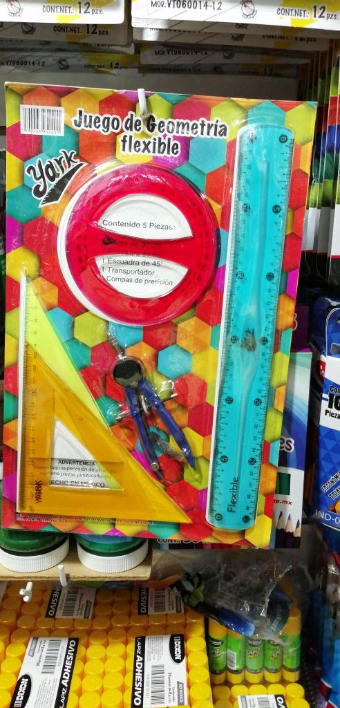 GEOMETRIA YARK TRANSPORTADOR REDONDO DE 360 GRADOS COLORES BASICOS