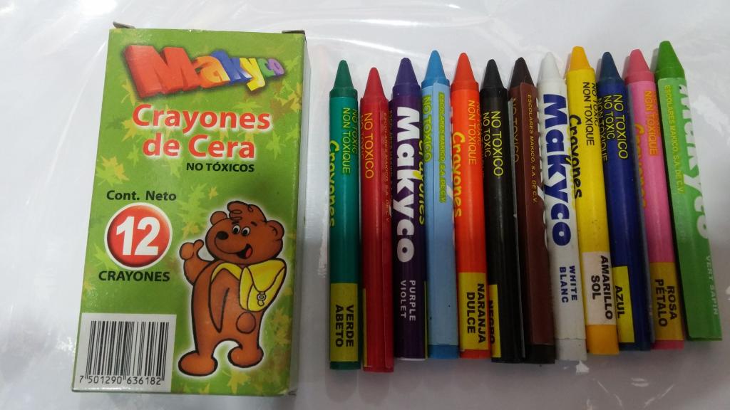 CAJA CON 12 CRÁYON DELGADO MAKYCO