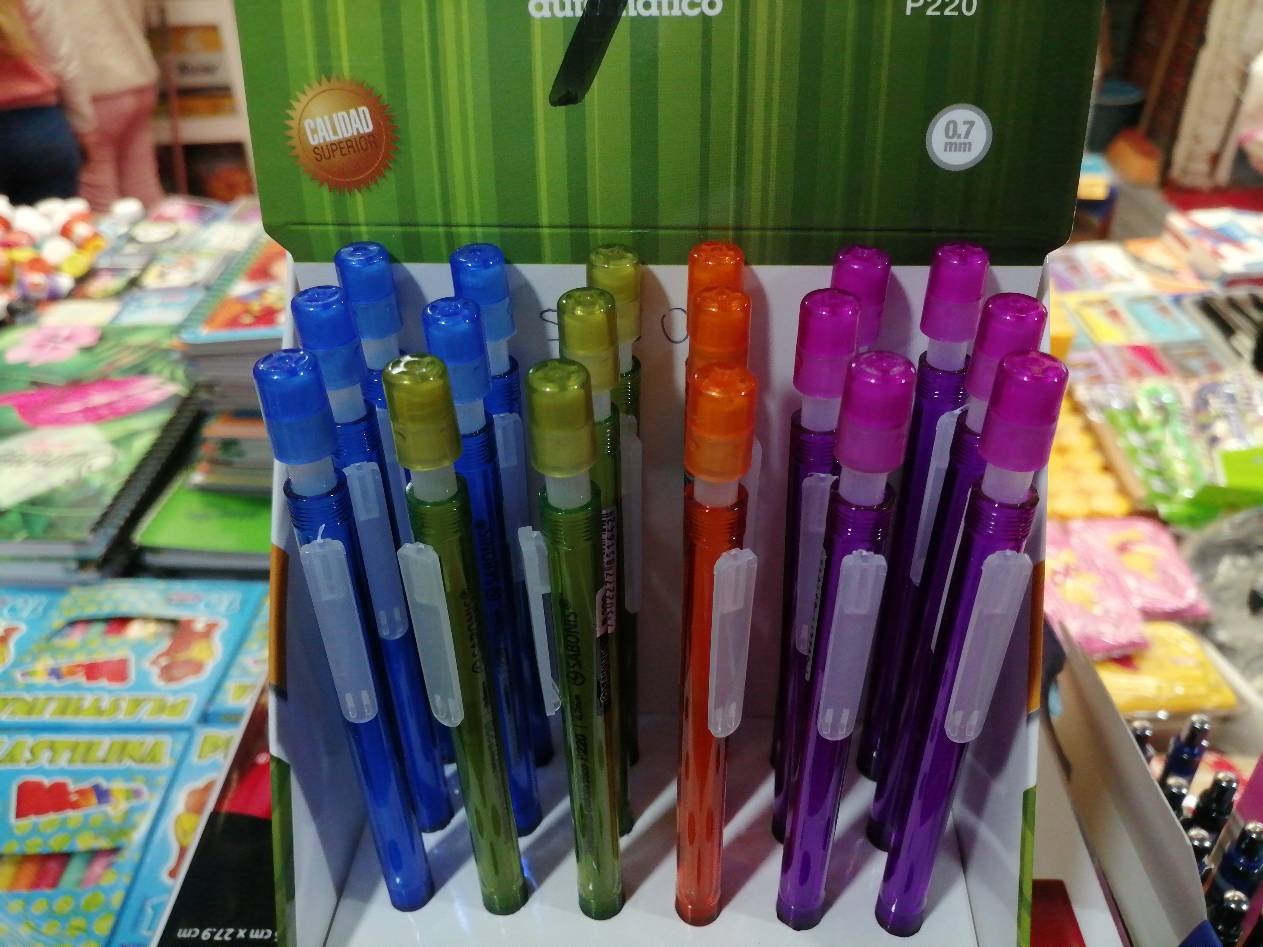 P220 CAJA 24 PORTAMINA LAPICERO BARATO EN 0.5 MM Y EN 0.7 MM