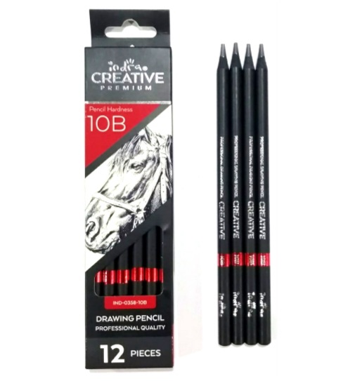 IND0358-10B SET12 LAPIZ DE DIBUJO 10B INDRA CREATIVE $125.00