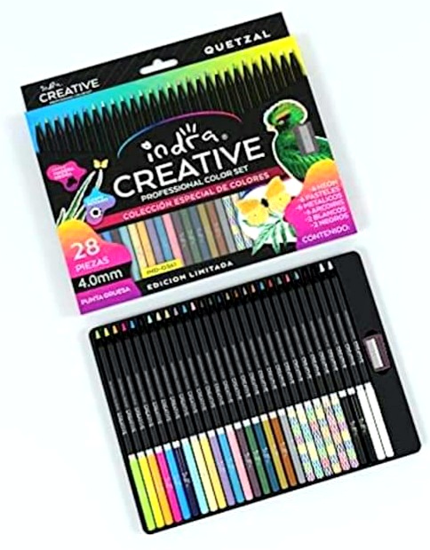 IND0361 SET 28 COLORES PROFESIONALES QUETZAL INDRA CREATIVE SET $220.00 