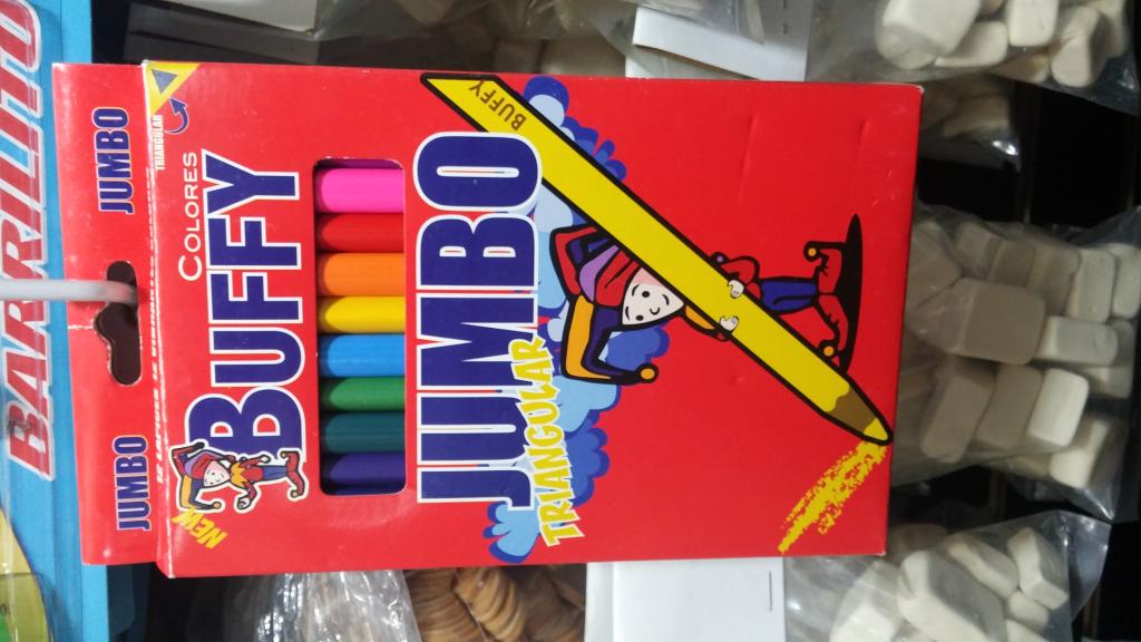 CAJA CON 12 COLORES JUMBO BUFY