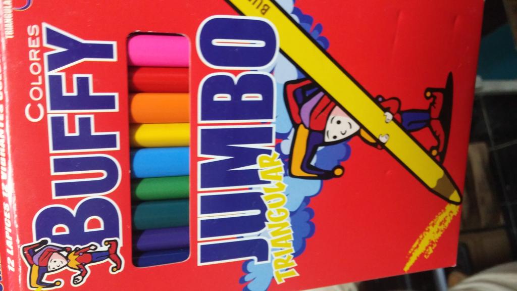 CAJA CON 12 COLORES JUMBO BUFY