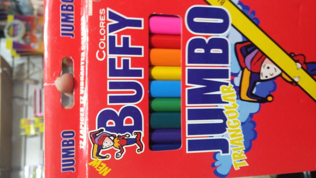 CAJA CON 12 COLORES JUMBO BUFY