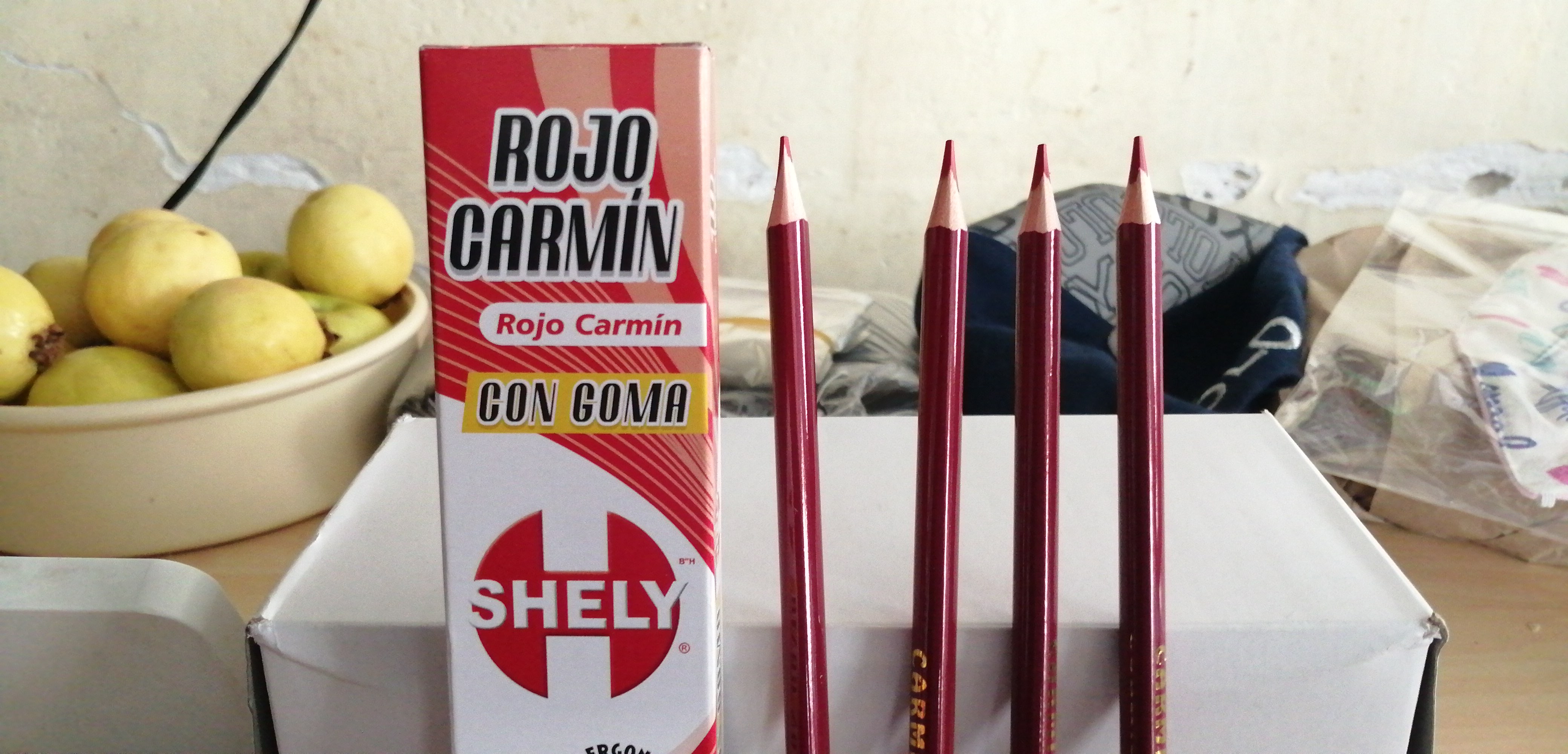 ROJO CARMIN CON GOMA CAJA 10 PIEZAS SHELY