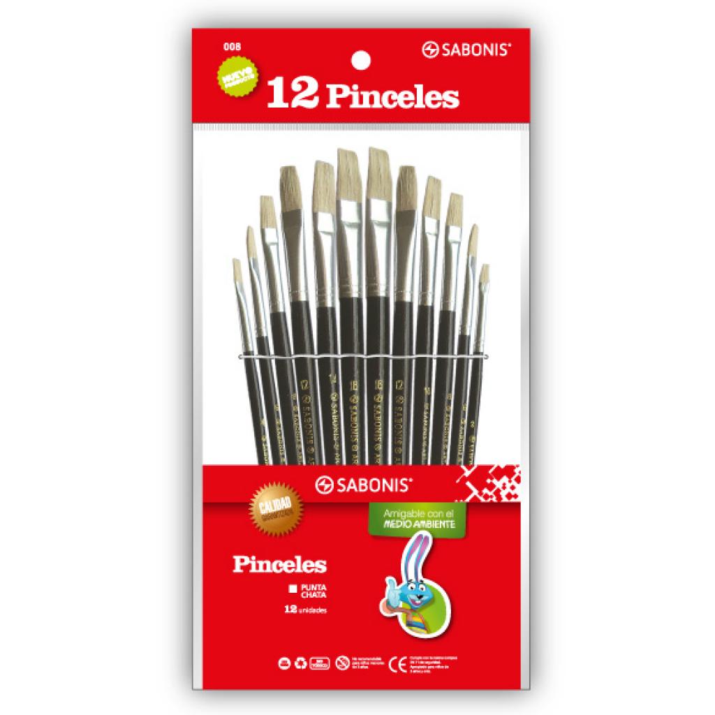 008-112 SET 12 PINCEL PLANOS