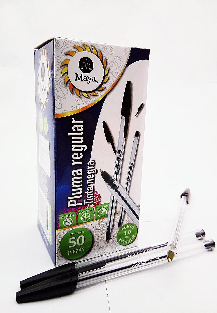 PLUMA REGULAR CAJA 50 PLUMAS MAY 0043 MÍNIMO 3 CAJAS EN NEGRO, ROJO O, AZUL 60012