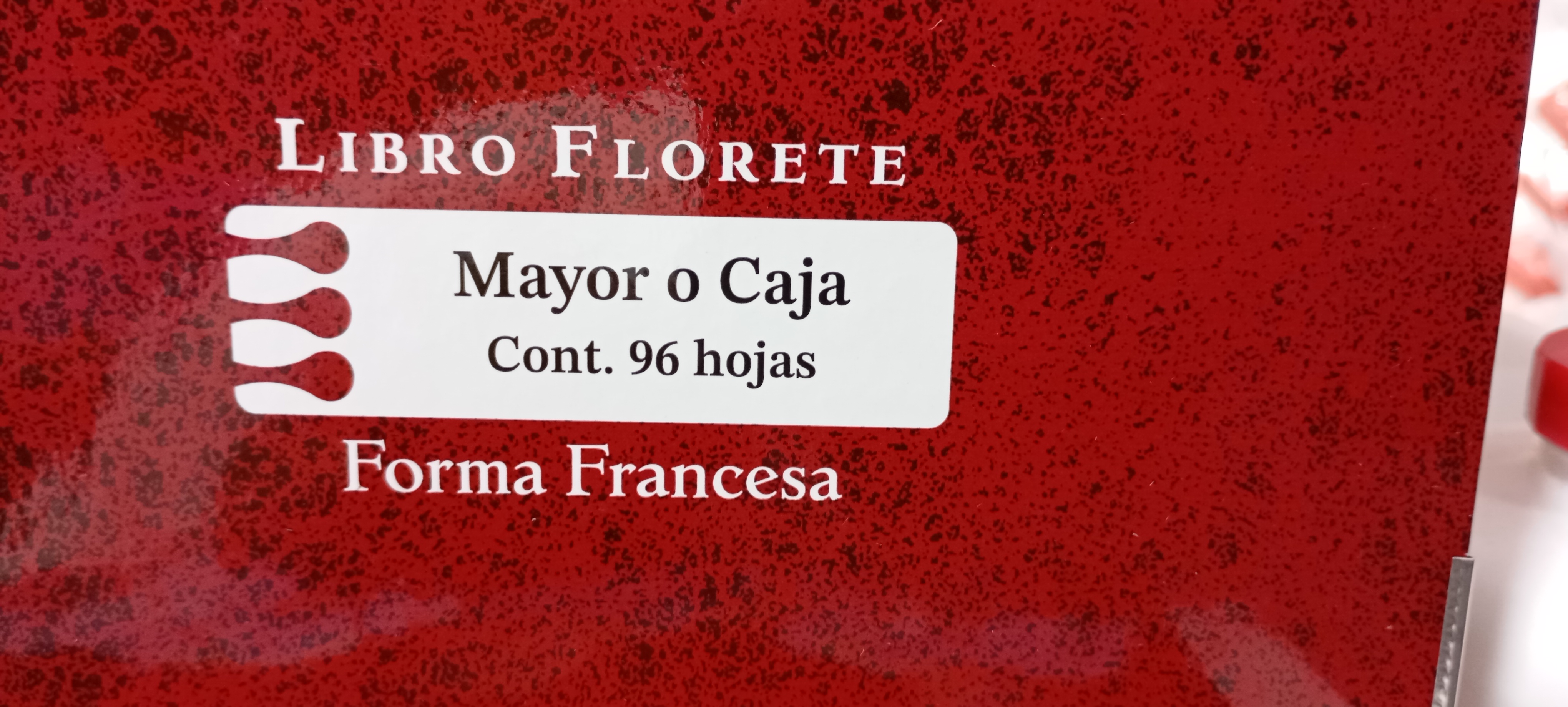 LIBRO FLORETE FRANCéS MAYOR O CAJA 96 HOJAS