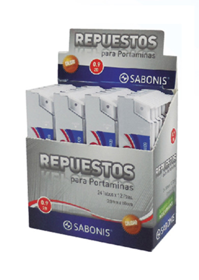 2B-5 CAJA 24 MINAS DE REPUESTO 0.5 MM.