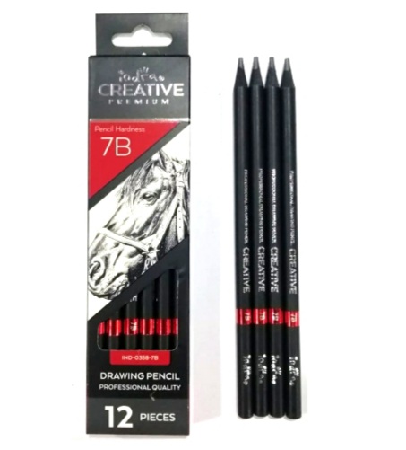 IND0358-7B SET12 LAPIZ DE GRAFITO PROFESIONAL 7B INDRA CREATIVE $115.00
