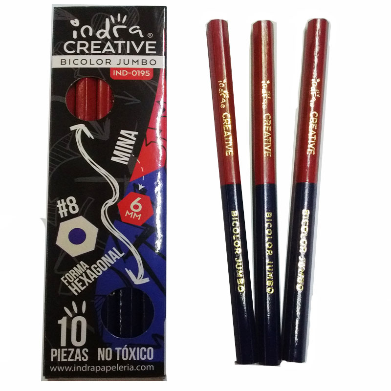 IND0195BICOLORYUMBO HEXAGONAL MINA 6MM $95.00