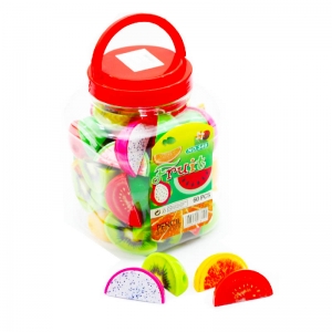 BOTE60SACAPUNTAS FRUTAS REBANADAS CK7-0535 MÍNIMO 1 BOTE CON 60 SACAPUNTAS 03008 $2.50