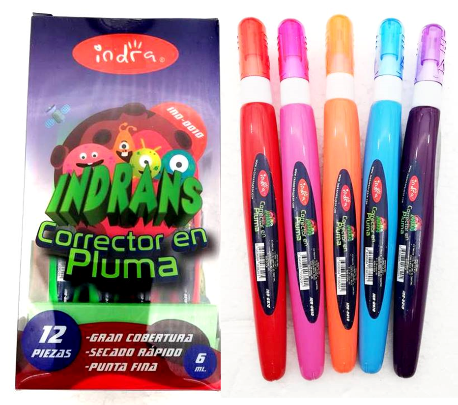 IND0010CORRECTOR LIQUIDO 6ML IND0010 MÍNIMO 12 PIEZA 01063 $9.00